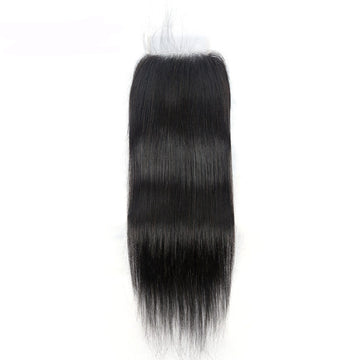 Virgin Brazilian Remy Straight 4” x 4” HD Transparent Lace Closure