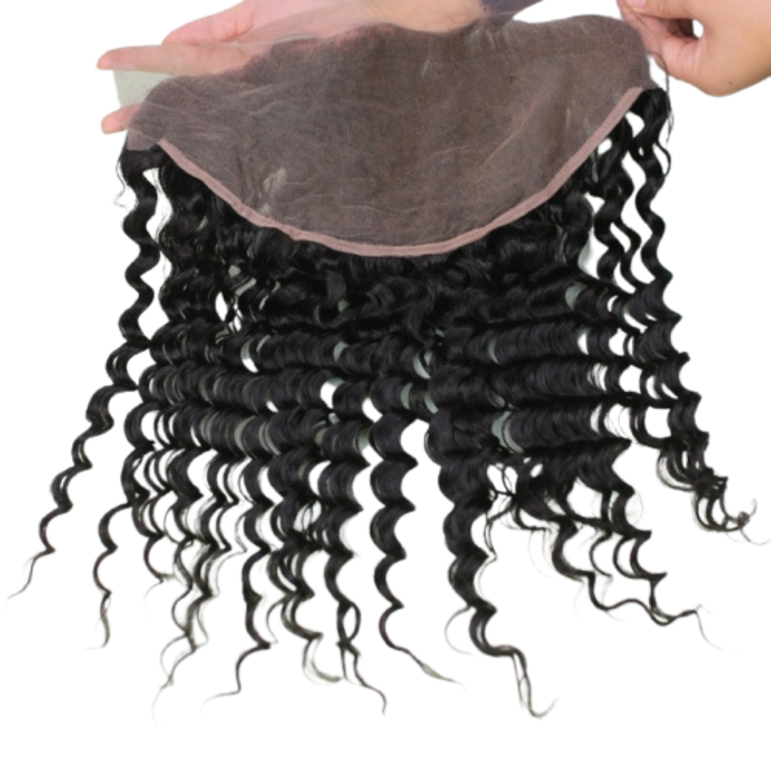 Virgin Brazilian Remy Curly 13"X6" Lace Frontal - Lace Xclusive Virgin Hair