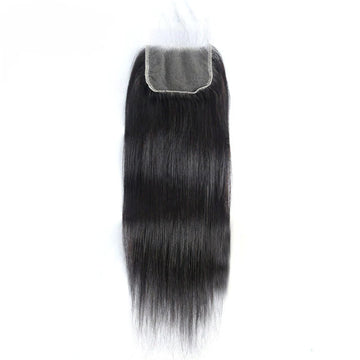 Virgin Brazilian Remy Straight 4” x 4” HD Transparent Lace Closure