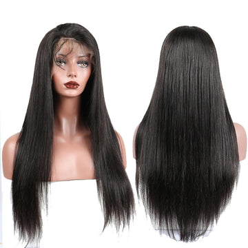 Virgin Brazilian Remy Natural Straight Full Lace Wig - Lace Xclusive Virgin Hair