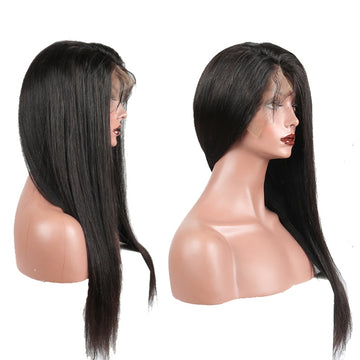 Virgin Brazilian Remy Natural Straight Full Lace Wig