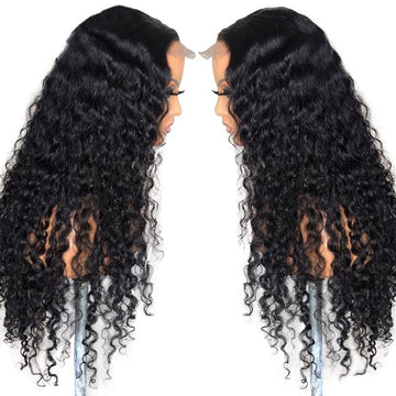 HD Transparent Virgin Brazilian Natural Curly Lace Front Wig