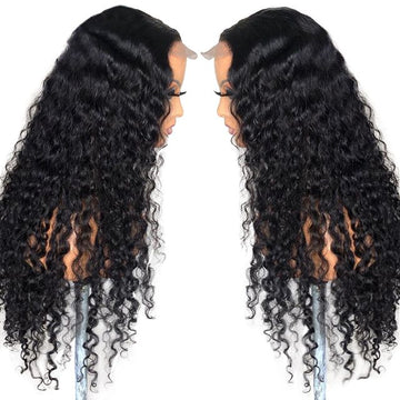 HD Transparent Virgin Brazilian Natural Curly Lace Front Wig - Lace Xclusive Virgin Hair