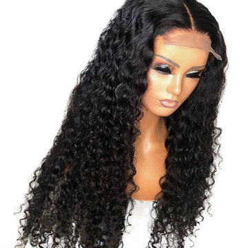 HD Transparent Virgin Brazilian Natural Curly Lace Front Wig
