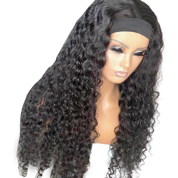 Virgin Brazilian Natural Curly Headband Wig