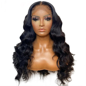 HD Transparent Virgin Brazilian Natural Wave Lace Front Wig