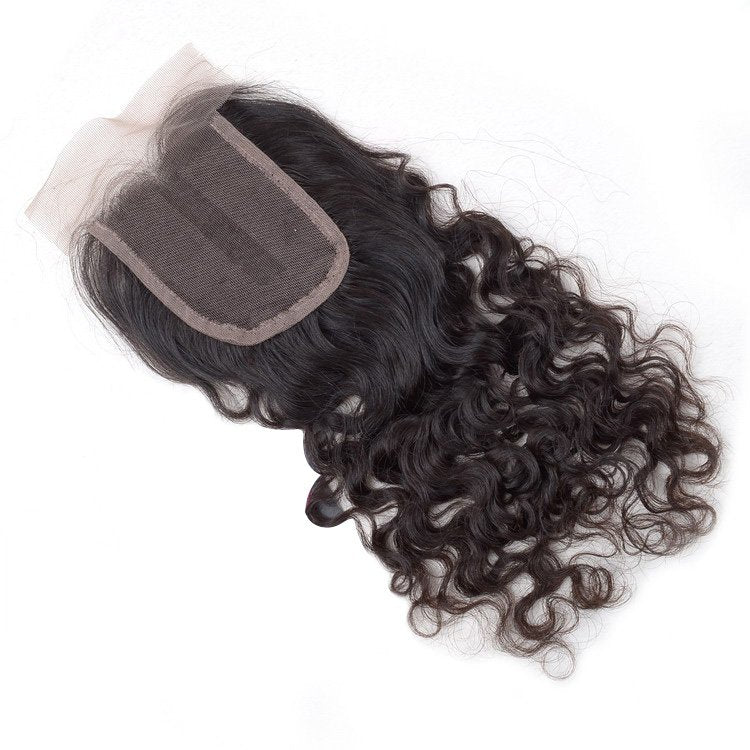 Virgin Indian Remy Curly 4” x 4” Lace Closure