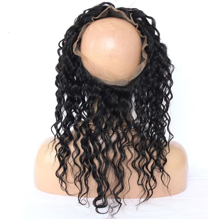 Virgin Brazilian Remy Curly 360 Lace Frontal