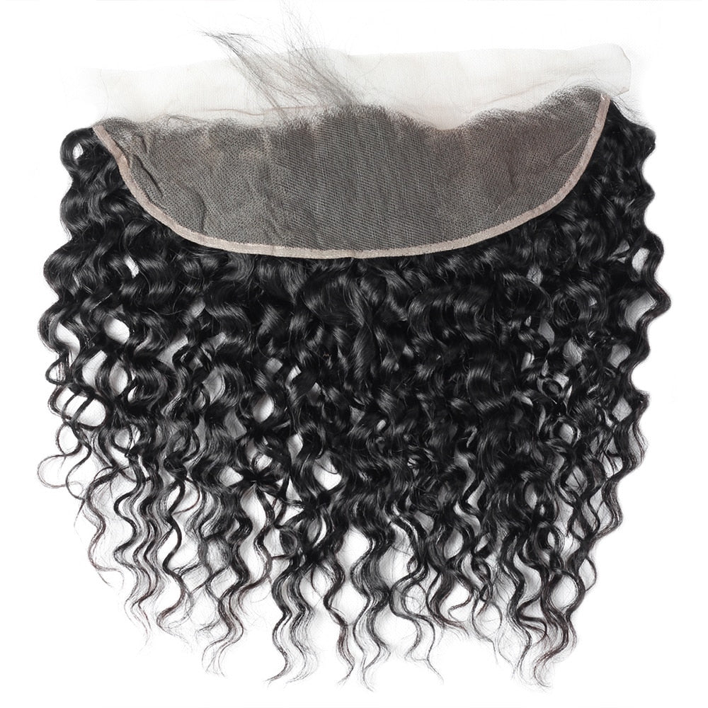 Virgin Brazilian Remy Curly 13” x 4” HD Transparent Lace Frontal - Lace Xclusive Virgin Hair