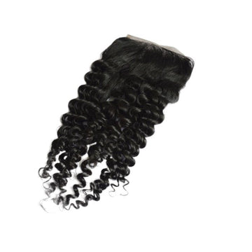 Virgin Mongolian Remy Curly 4” x 4” Lace Closure