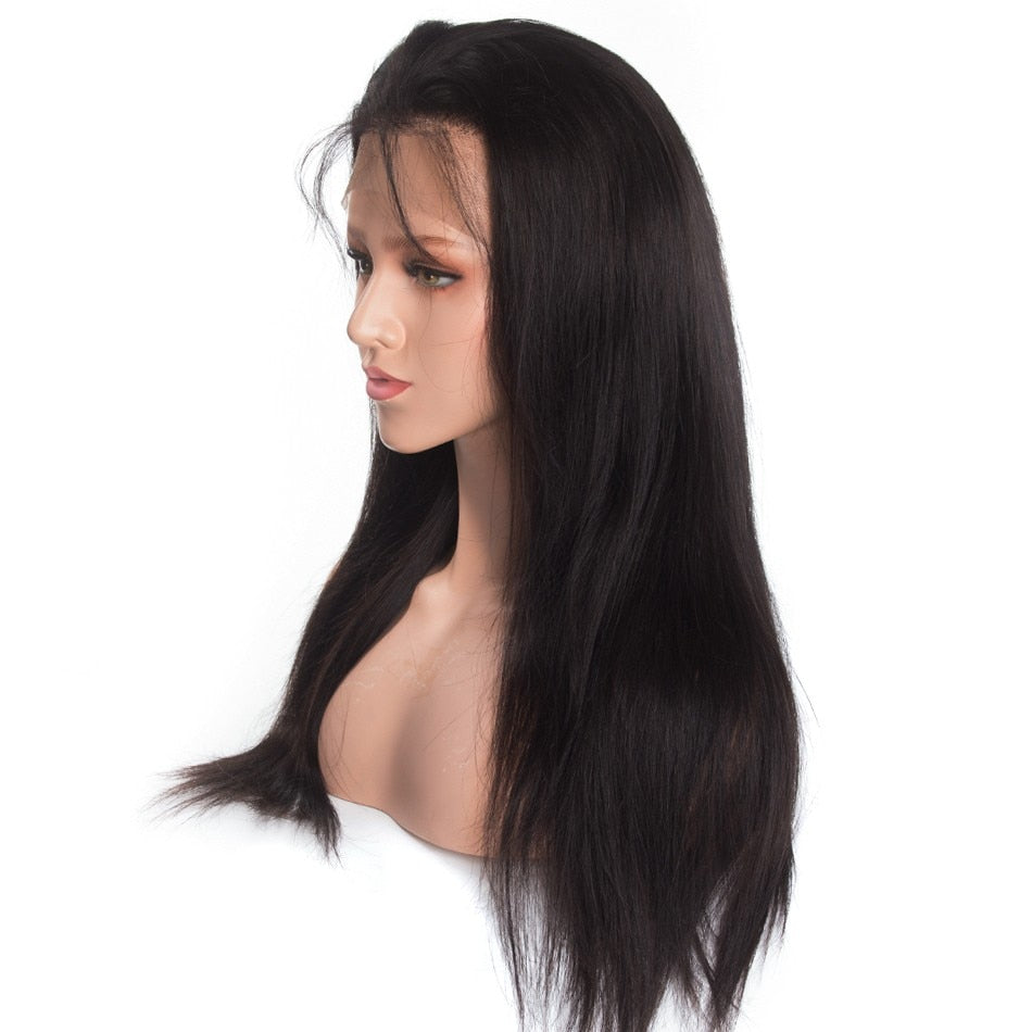 Virgin Brazilian Remy Natural Straight Full Lace Wig - Lace Xclusive Virgin Hair