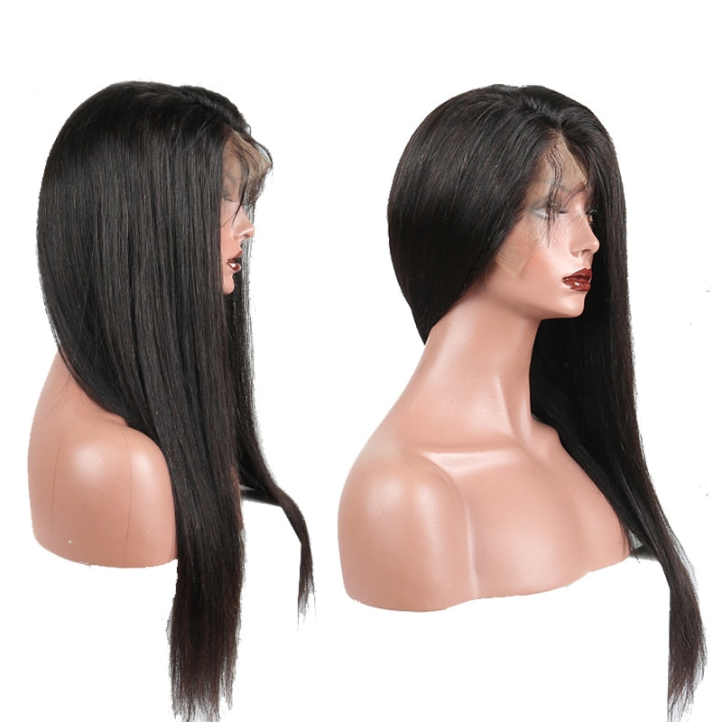 Virgin Brazilian Remy Natural Straight Full Lace Wig - Lace Xclusive Virgin Hair