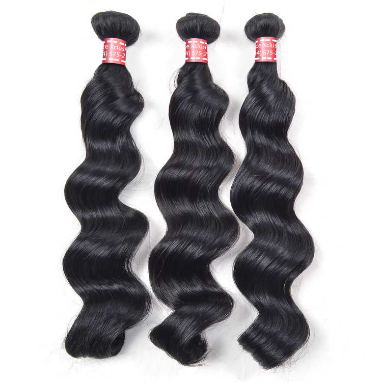Triple Threat Virgin Indian Natural Wave Hair (3 Bundles) - Lace Xclusive Virgin Hair
