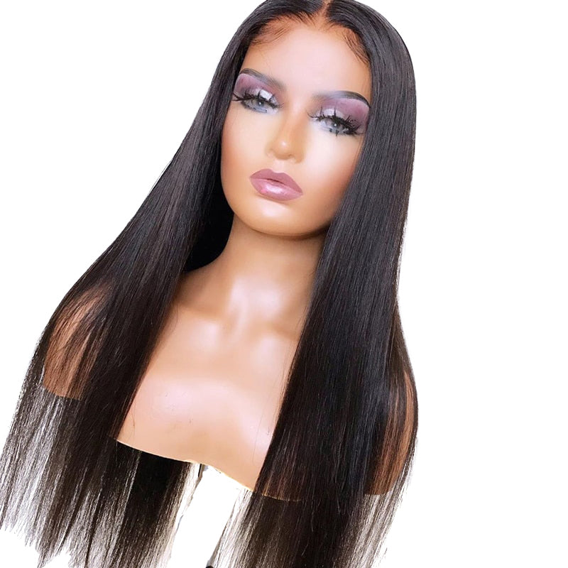 HD Transparent Virgin Brazilian Straight Lace Front Wig