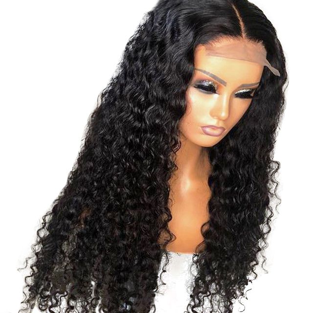 HD Transparent Virgin Brazilian Natural Curly Lace Front Wig - Lace Xclusive Virgin Hair