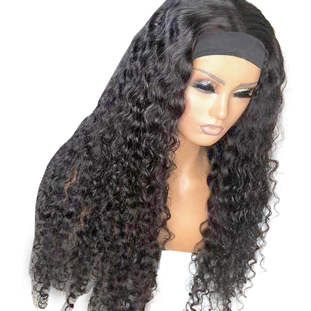 Virgin Brazilian Natural Curly Headband Wig